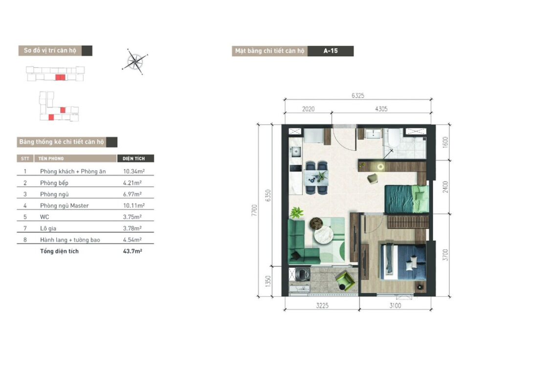 Thiết kế layout căn hộ at sky garden 02
